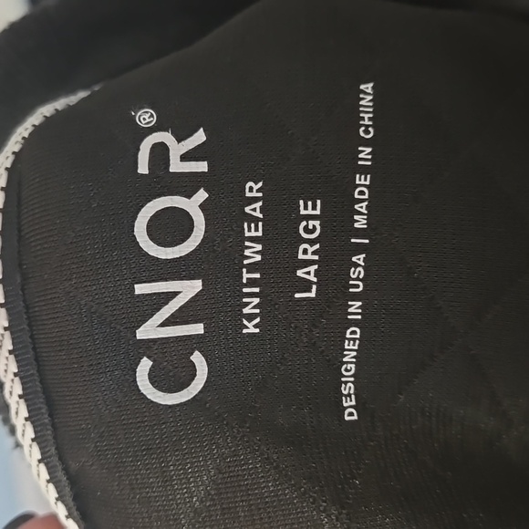 CNQR Knitwear Mens Quilted Sweatshirt In Black sz Large Streetwear Sportwear - Picture 11 of 13